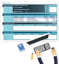 JardiContacts, suivi commercial, devis, factures, commandes