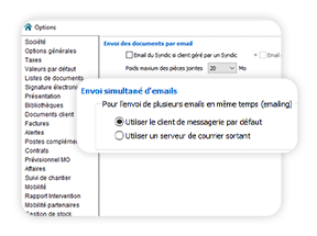 envoi simultané de plusieurs factures par @
