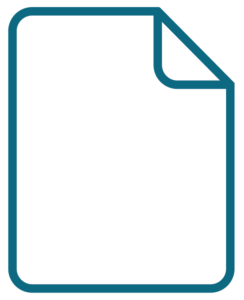 Icône document vierge bleue