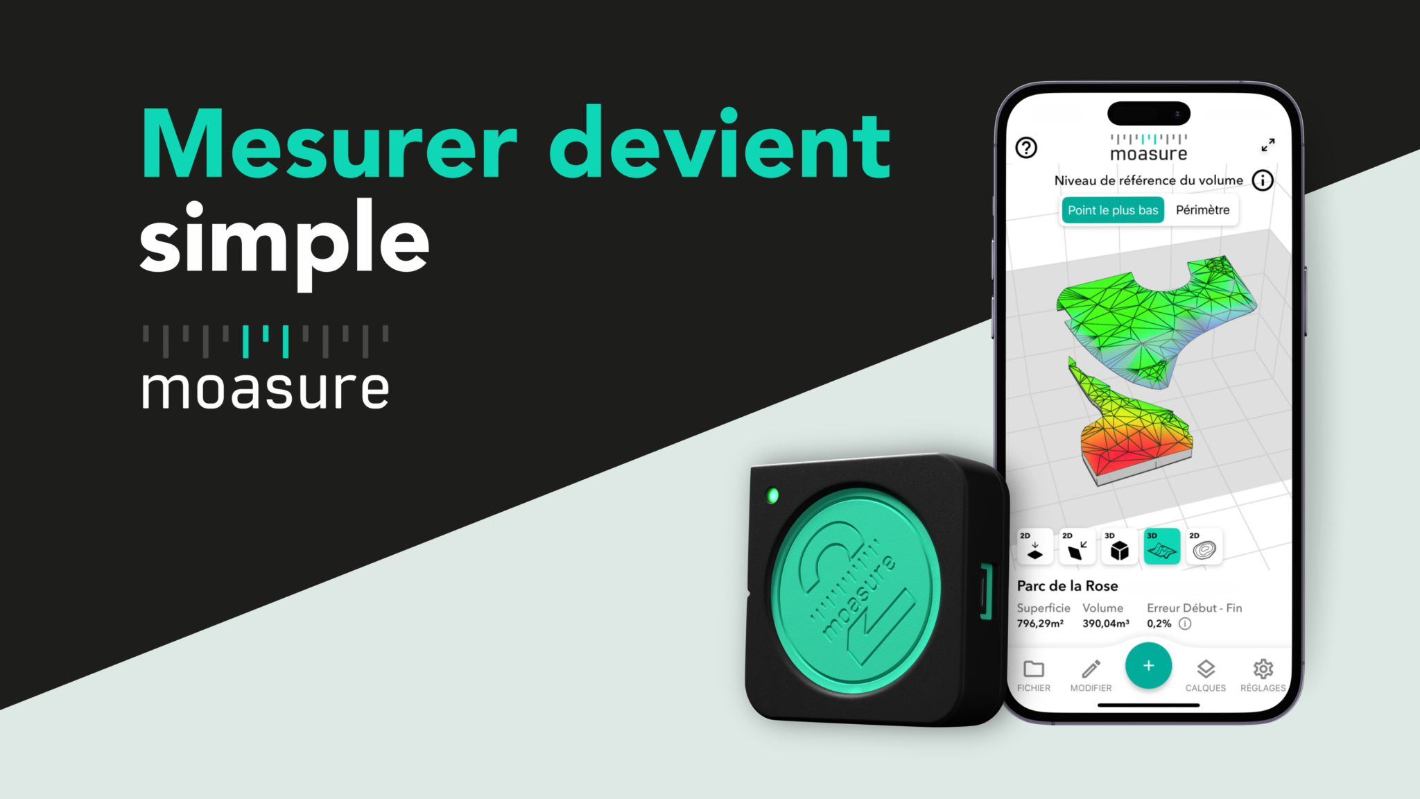 Appareil Moasure et application de mesure 3D sur smartphone.